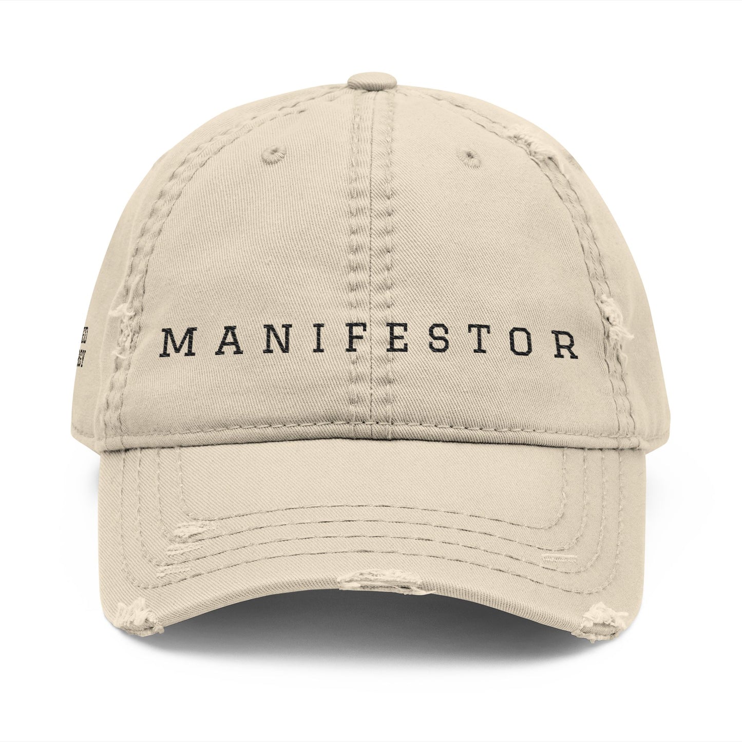 MANIFESTOR embroidered distressed hat | vintage baseball cap