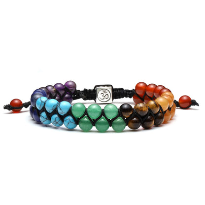 Top Plaza 7 Chakra Bracelets for Women Men Healing Crystals Bead Chakra Bracelet Yoga 6mm Stone Beads Bracelets Meditation Relax Anxiety Jewelry
