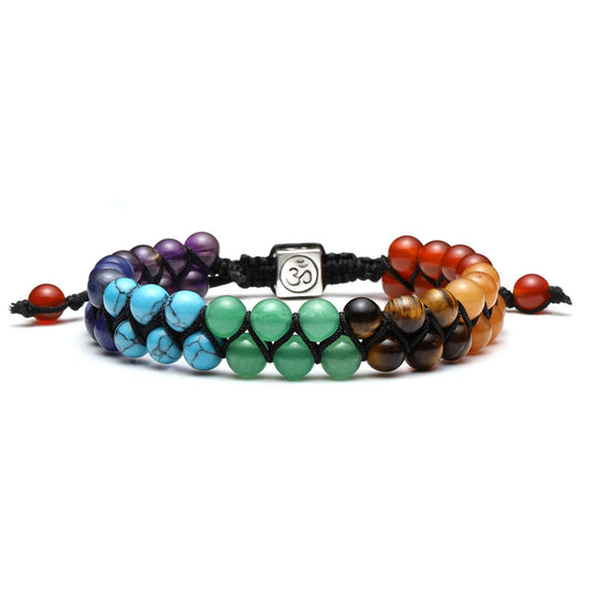 Top Plaza 7 Chakra Bracelets for Women Men Healing Crystals Bead Chakra Bracelet Yoga 6mm Stone Beads Bracelets Meditation Relax Anxiety Jewelry