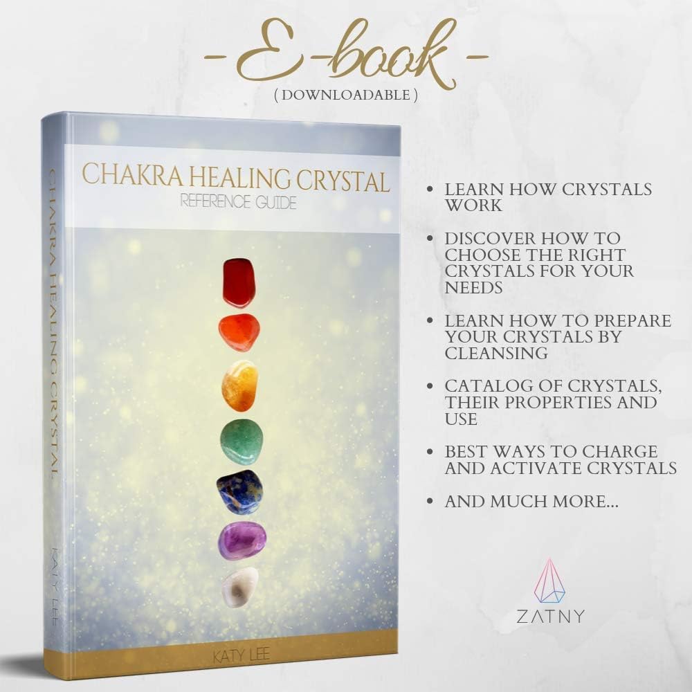 Crystals and Healing Stones Premium Kit Wooden Box - Chakra Stones Healing Crystals Set, Rose Quartz, Amethyst Cluster, Quartz Points, Chakra Pendulum (A Essential Chakra Collection)