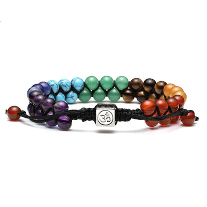 Top Plaza 7 Chakra Bracelets for Women Men Healing Crystals Bead Chakra Bracelet Yoga 6mm Stone Beads Bracelets Meditation Relax Anxiety Jewelry