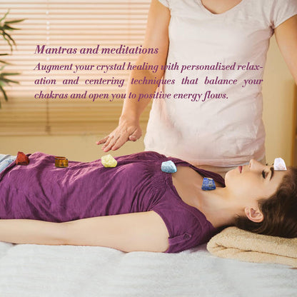 AOOVOO 17Pcs Crystals and Healing Stones, 14Pcs Real Raw Chakra Stones Set, Selenite Charging Plate, Amethyst Necklace, Rose Quartz, Mothers Day Gifts, Gift Box, Guide for Beginners, Collection, Meditation, Yoga