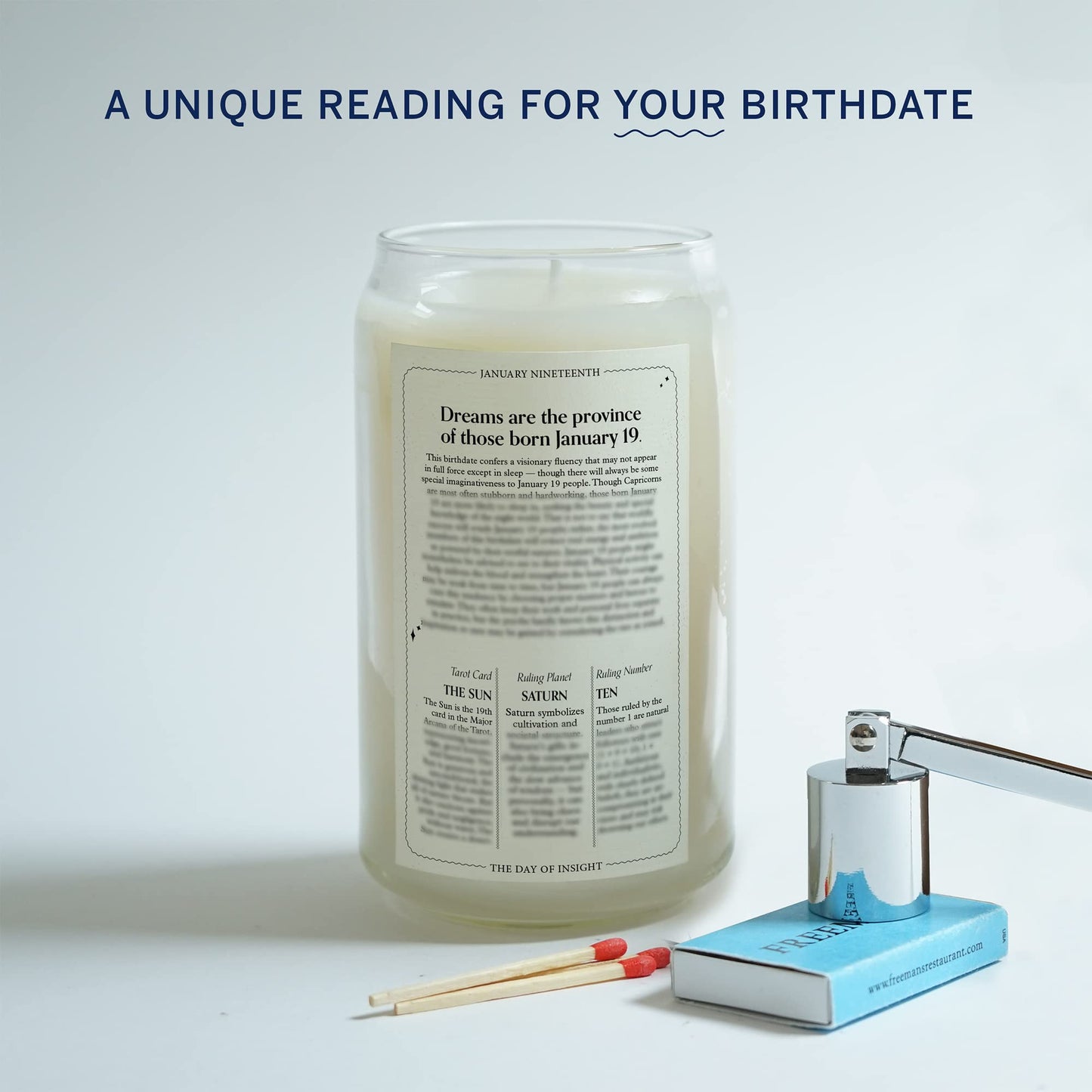 Birthdate Candles, February 2 - Aquarius Zodiac Scented Candles Birthday Gift - Lavender, Sage & Neroli Scent - All-Natural Soy & Coconut Wax, 60-80 Hour Burn Time - Made in USA