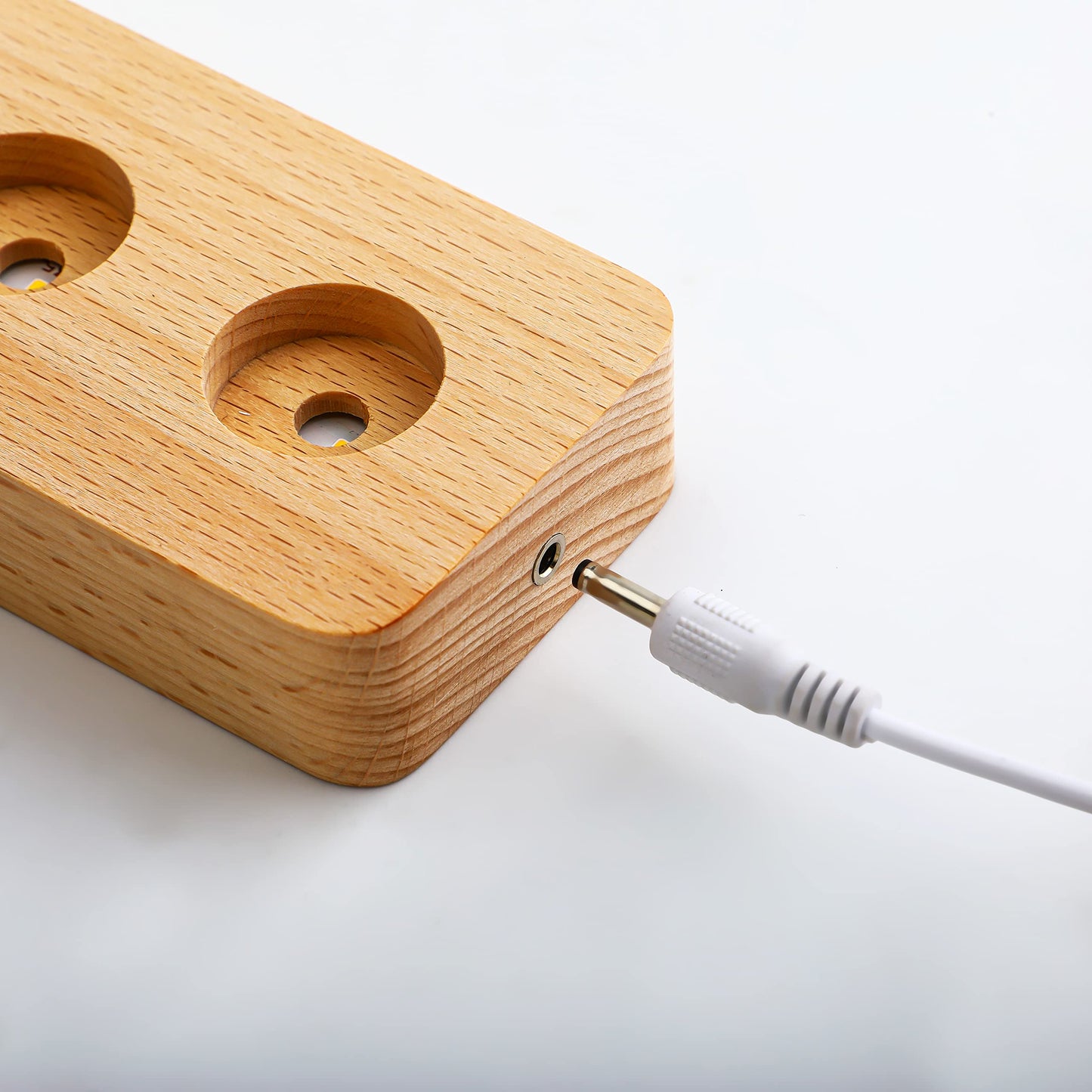 KRISININE 7 Chakra Natural Healing Spheres with LED Wooden Stand 40mm Crystal Quartz Stones for Meditation Positive Energy Night Light Decoration Balls Set for Christmas