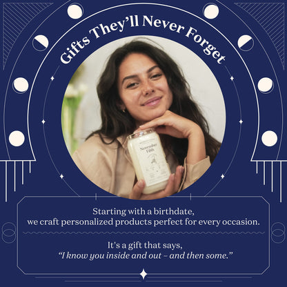 Birthdate Candles, February 2 - Aquarius Zodiac Scented Candles Birthday Gift - Lavender, Sage & Neroli Scent - All-Natural Soy & Coconut Wax, 60-80 Hour Burn Time - Made in USA