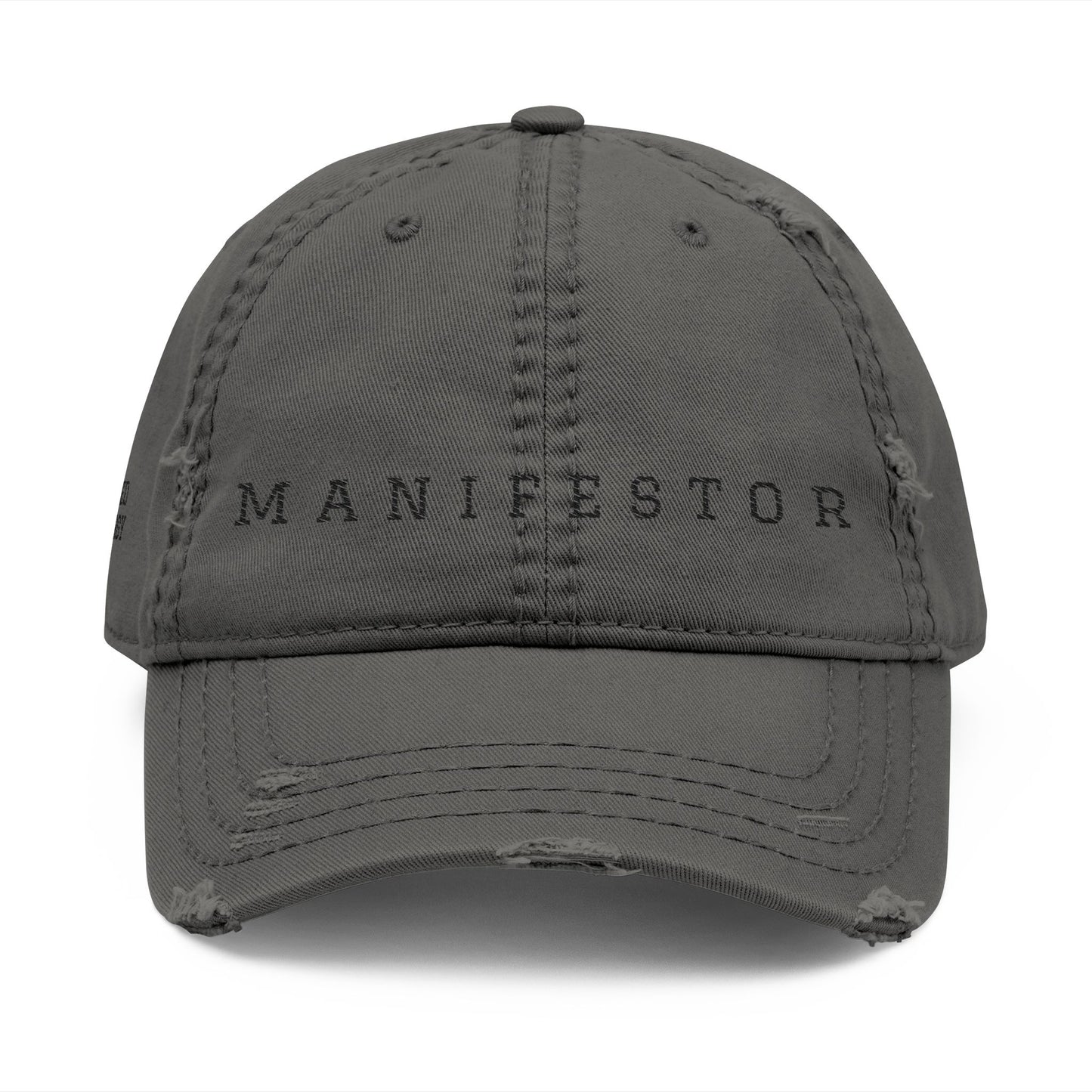 MANIFESTOR embroidered distressed hat | vintage baseball cap
