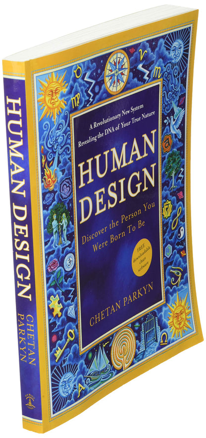 Human Design book by Chetan Parkyn with a blue mystical cover featuring astrological and symbolic illustrations.
